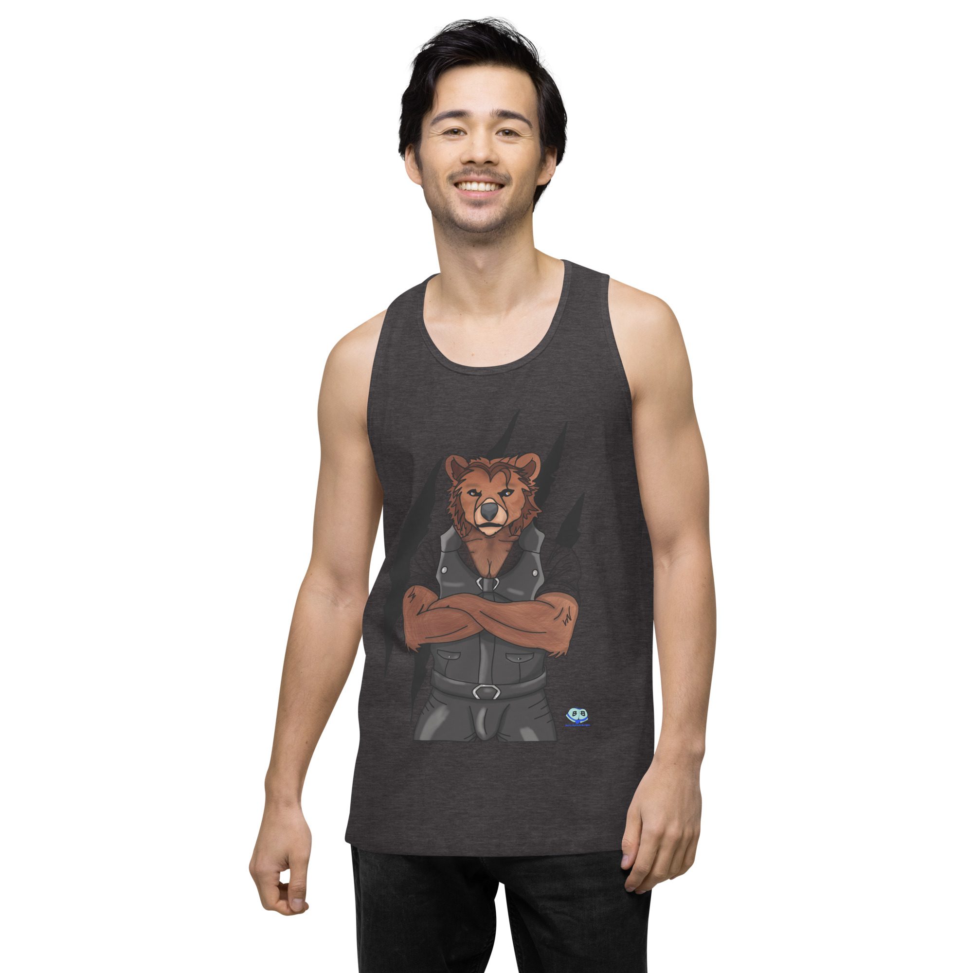 Men’s premium tank top - Mr. Bear - Image 11