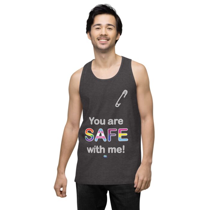 Men’s premium tank top - Safe with me - Image 23