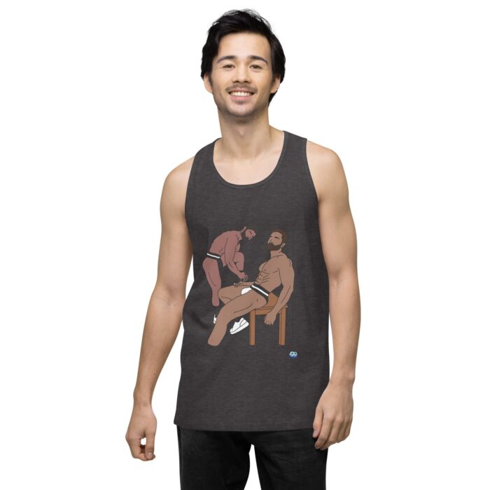 Men’s premium tank top - Steam Room Couple - Image 23