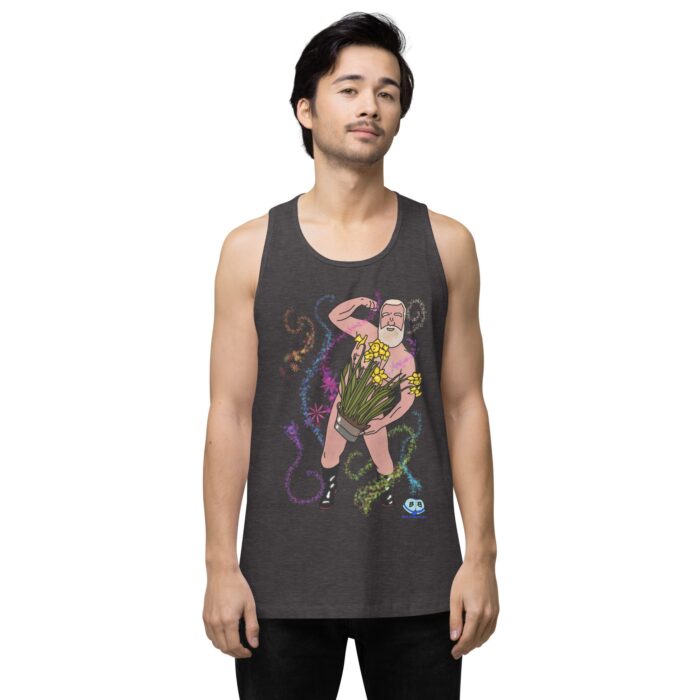 Men’s premium tank top - Flower Power - Image 22