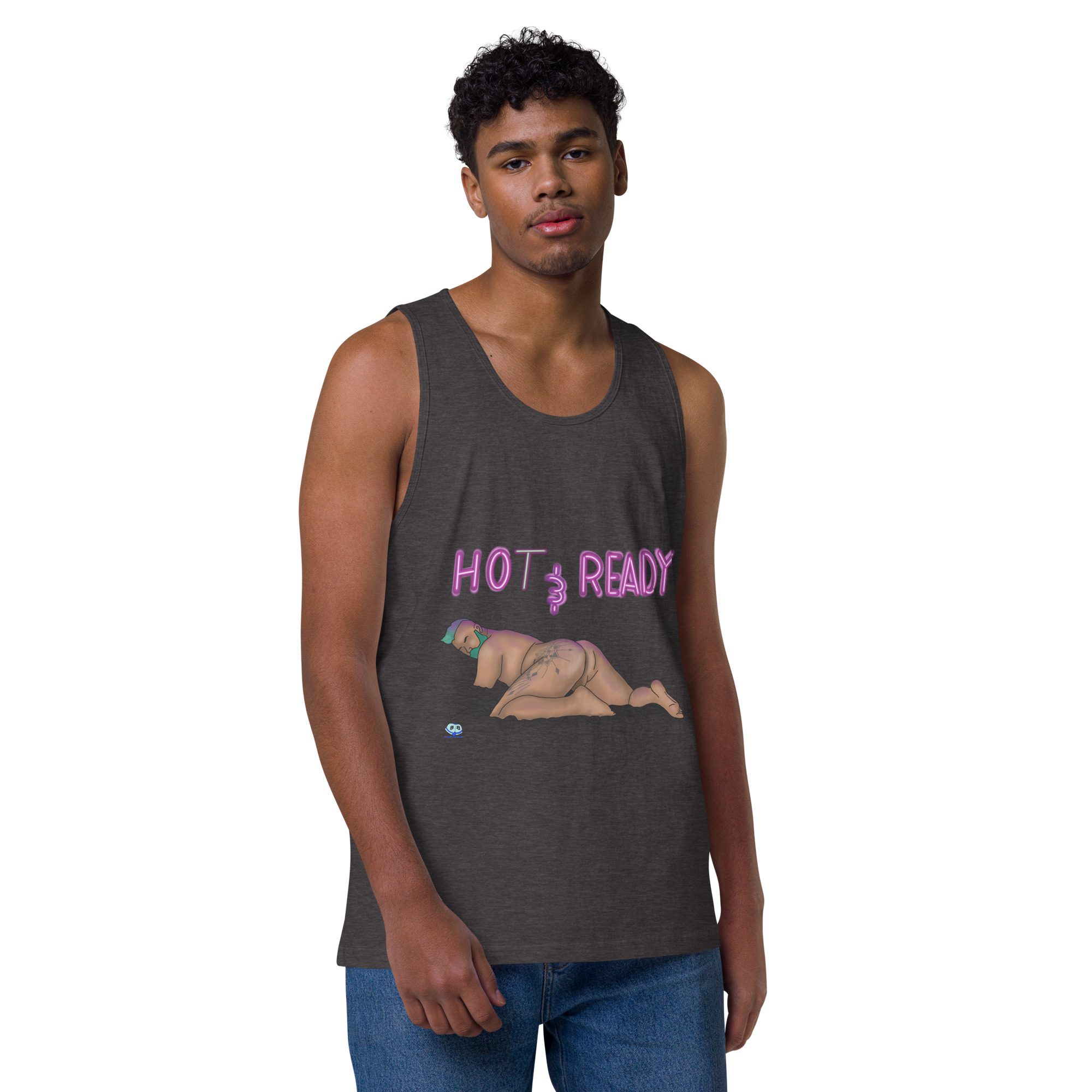 Men’s premium tank top - Hot and Ready - Image 9