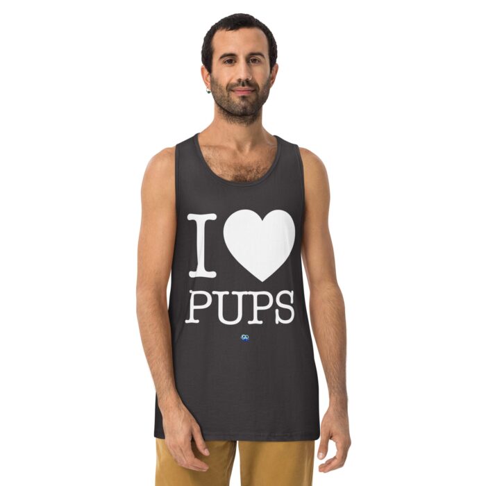 Men’s premium tank top - I Heart Pups - Image 10
