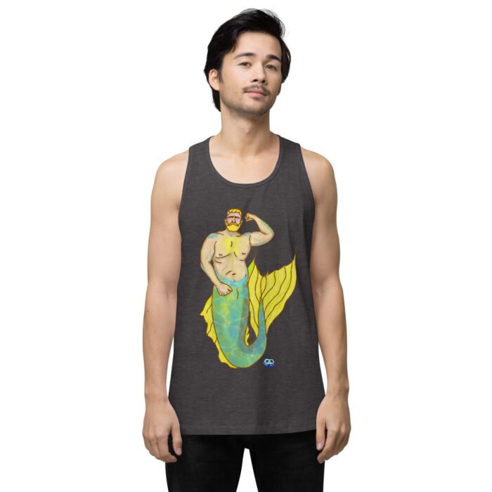 Men’s premium tank top - MerCub Yellow - Image 21