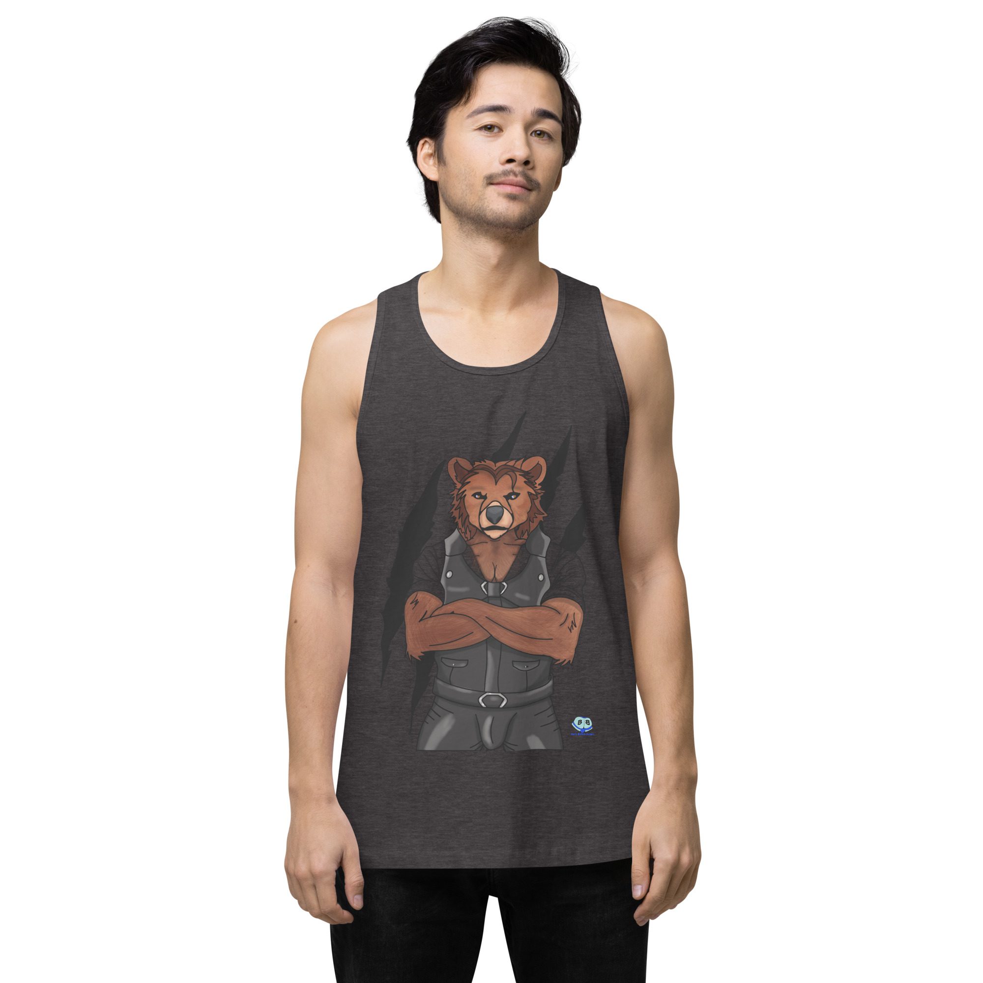 Men’s premium tank top - Mr. Bear - Image 10