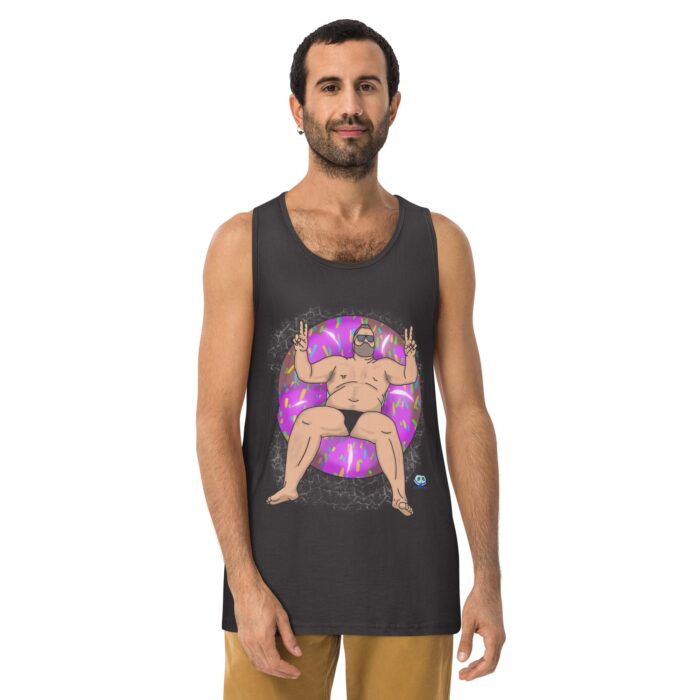 Men’s premium tank top - Peace, Love, and Doughnuts - Image 6