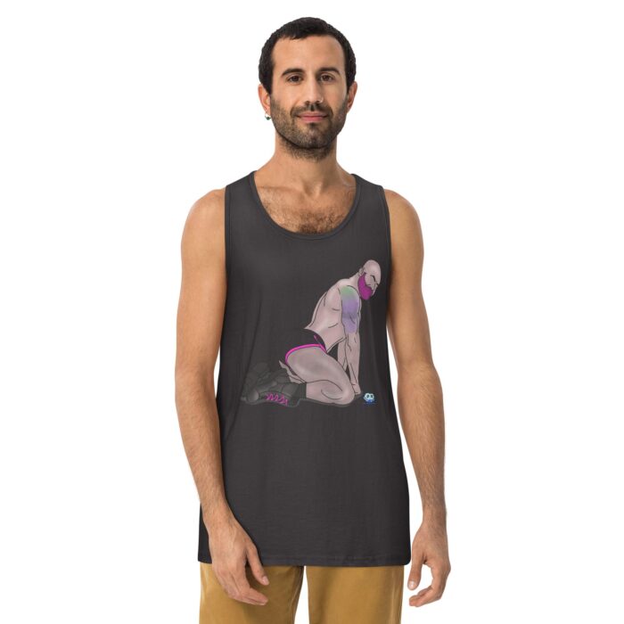 Men’s premium tank top - Pink and Pierced - Image 9