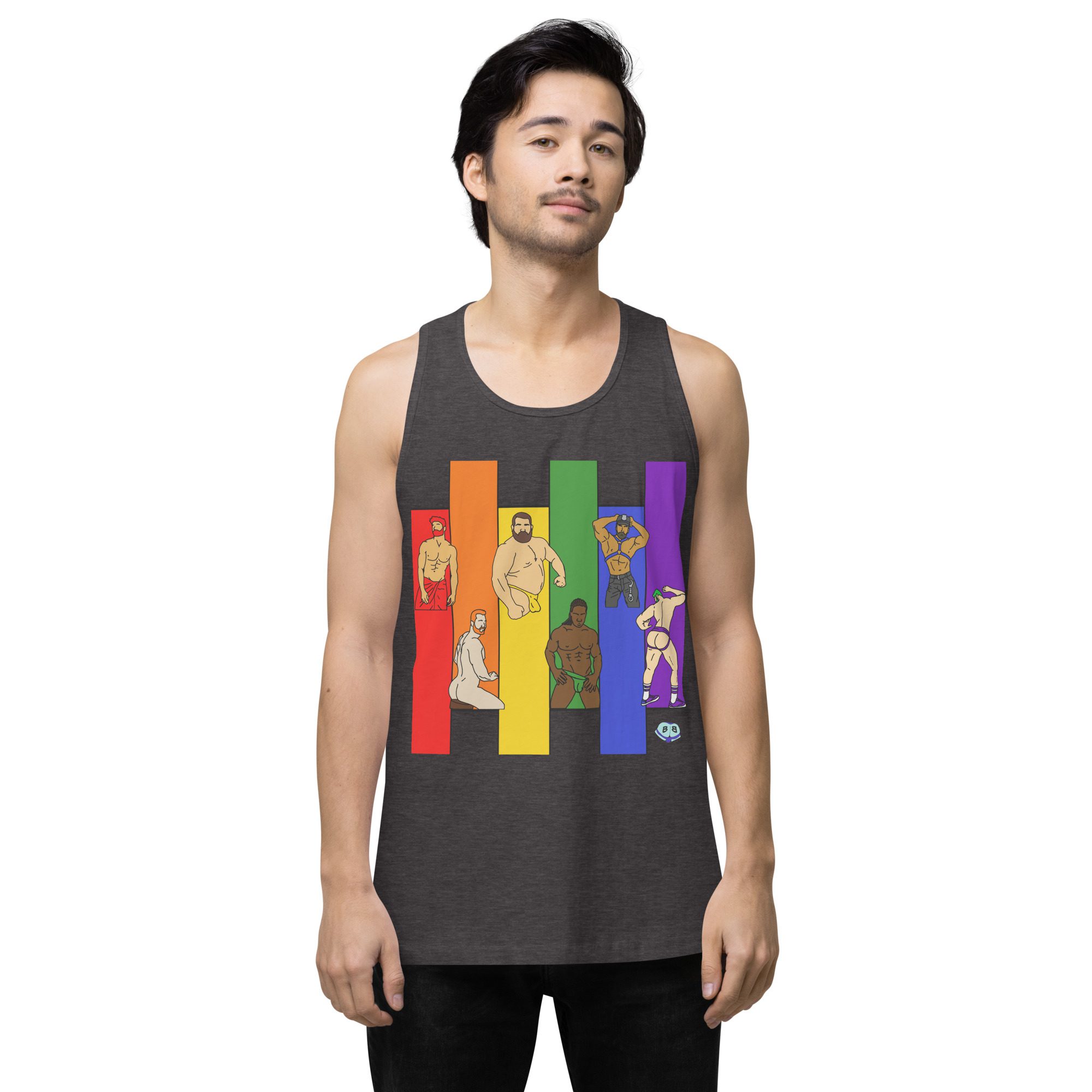 Men’s premium tank top - Pride Columns - Image 10
