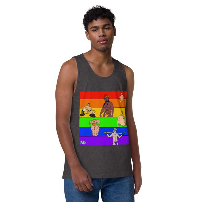 Men’s premium tank top - Pride Rows - Image 17