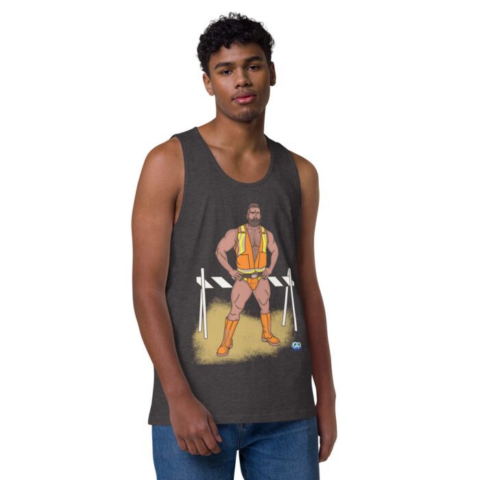 Men’s premium tank top - Road Block - Image 18