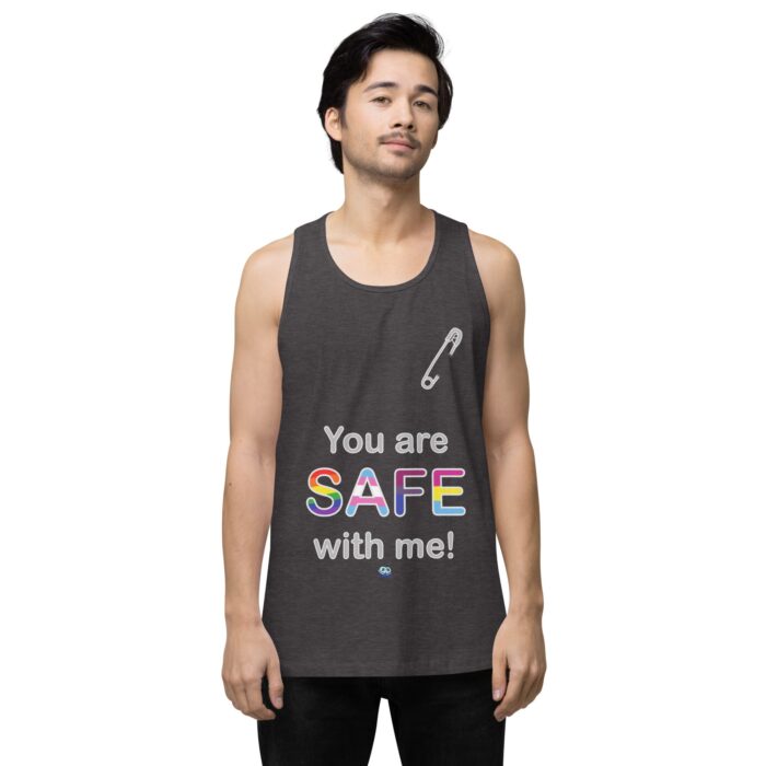 Men’s premium tank top - Safe with me - Image 22