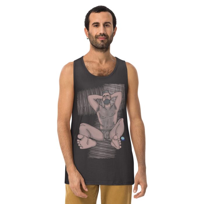Men’s premium tank top - Salt and Pepper - Image 10