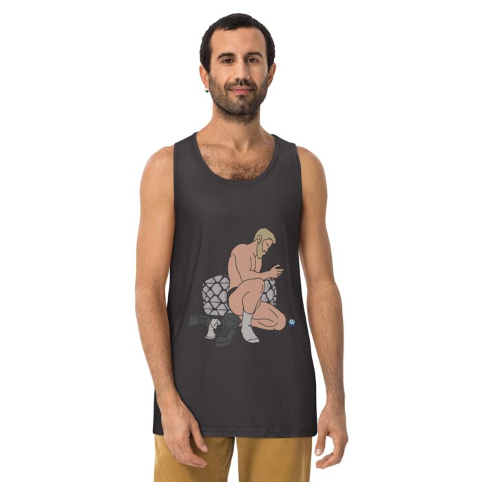 Men’s premium tank top - Snake Skin Ottoman - Image 10