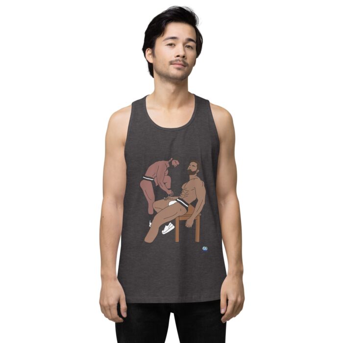 Men’s premium tank top - Steam Room Couple - Image 22