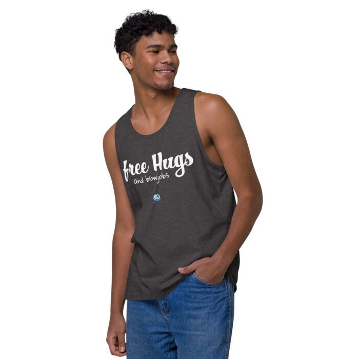 Men’s premium tank top - Free Hugs and Blowjobs - Image 20