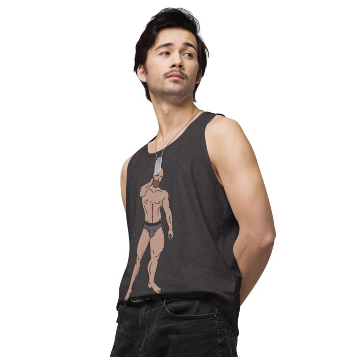 Men’s premium tank top - Leopard Bikini - Image 25