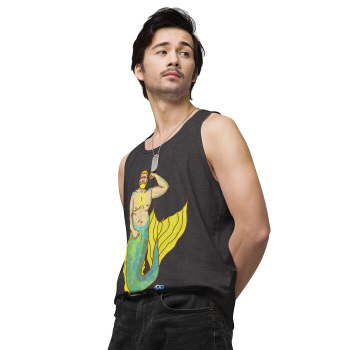 Men’s premium tank top - MerCub Yellow - Image 24