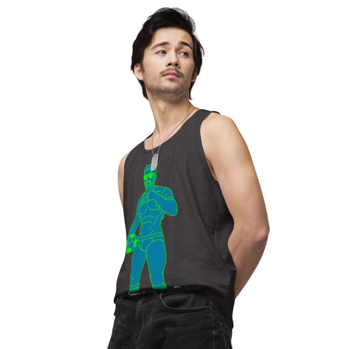 Men’s premium tank top - Pop Art Soccer Player - Image 25