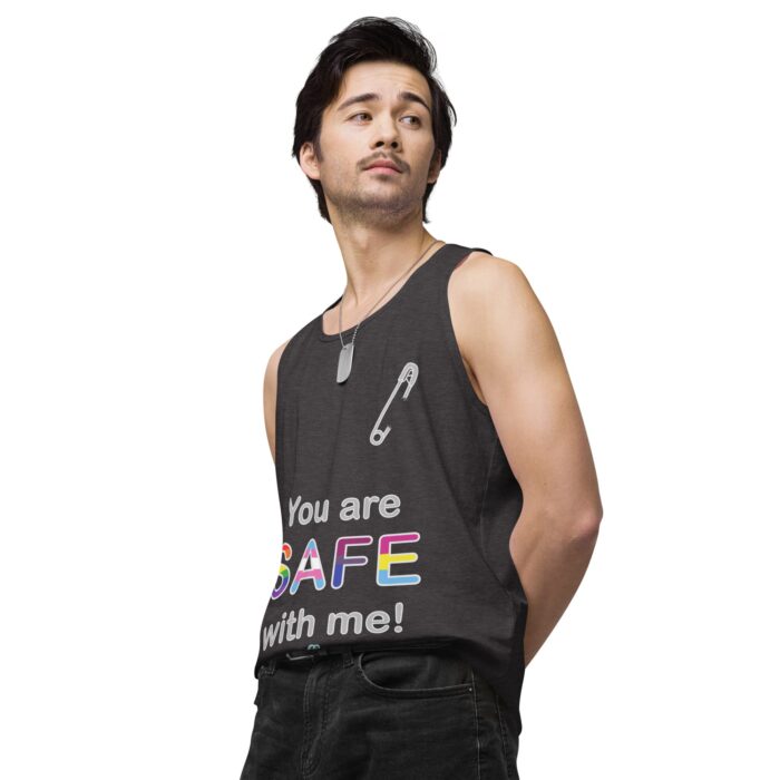 Men’s premium tank top - Safe with me - Image 25