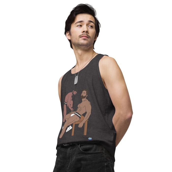 Men’s premium tank top - Steam Room Couple - Image 25