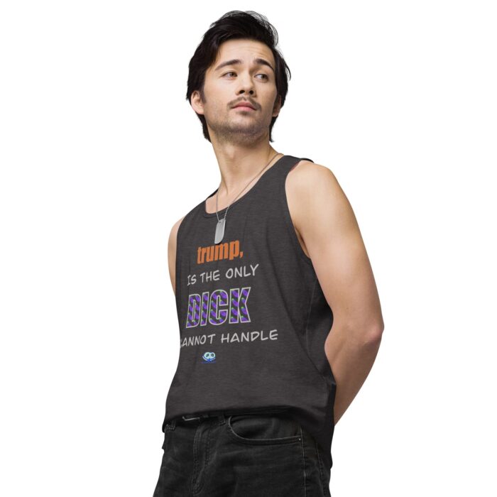 Men’s premium tank top - trump is a dick - Image 24