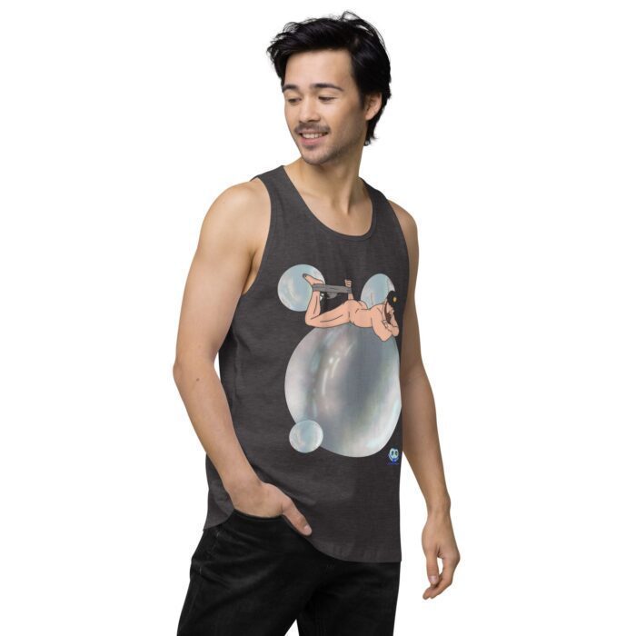 Men’s premium tank top - Bubbles - Image 24