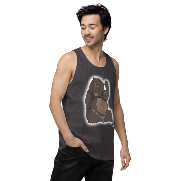 Men’s premium tank top - Disco Bear - Image 24