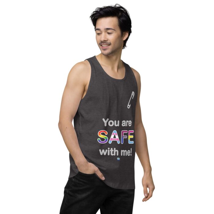 Men’s premium tank top - Safe with me - Image 24