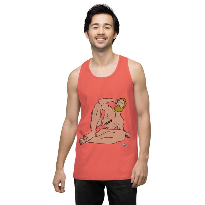 Men’s premium tank top - Blonde in Jock - Image 16