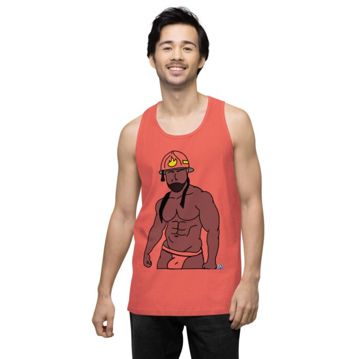 Men’s premium tank top - Fireman - Image 37