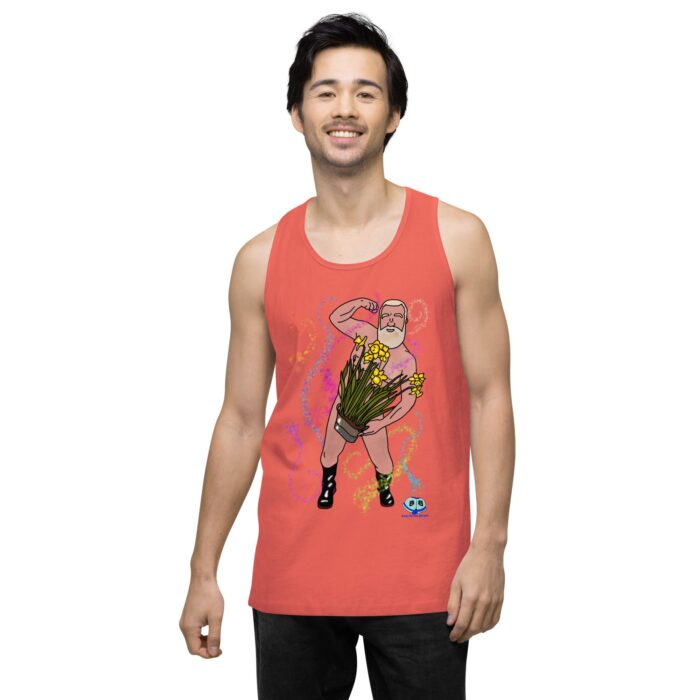 Men’s premium tank top - Flower Power - Image 38