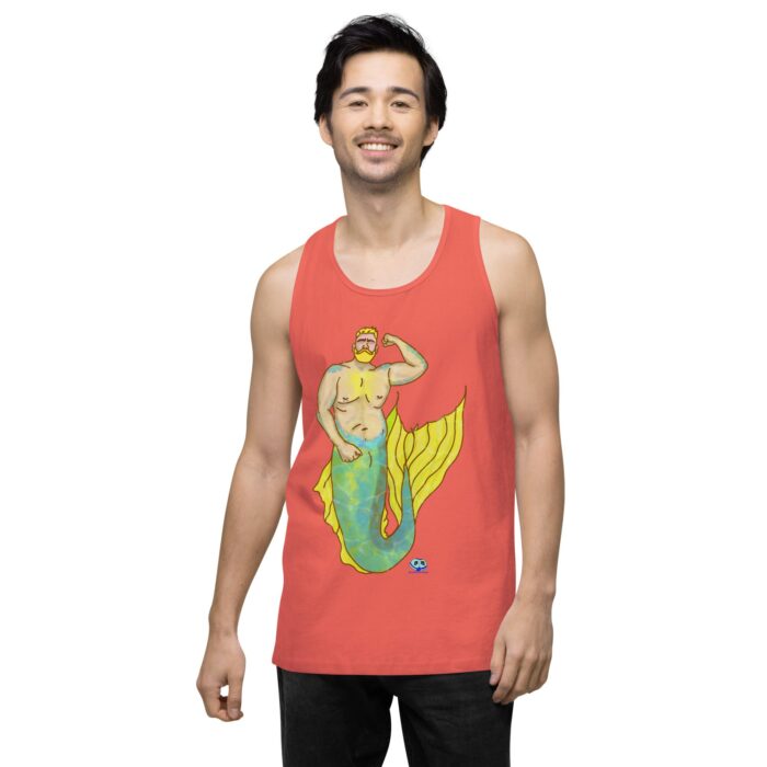 Men’s premium tank top - MerCub Yellow - Image 37