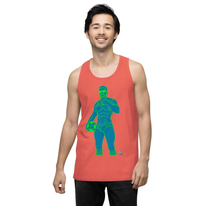 Men’s premium tank top - Pop Art Soccer Player