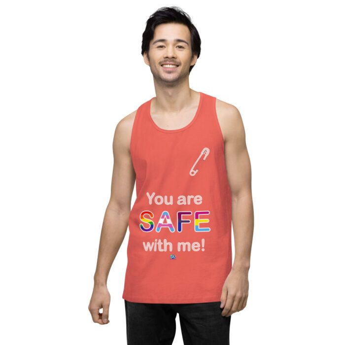 Men’s premium tank top - Safe with me