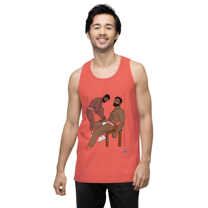 Men’s premium tank top - Steam Room Couple - Image 37
