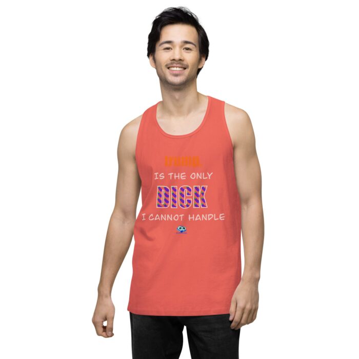 Men’s premium tank top - trump is a dick - Image 37