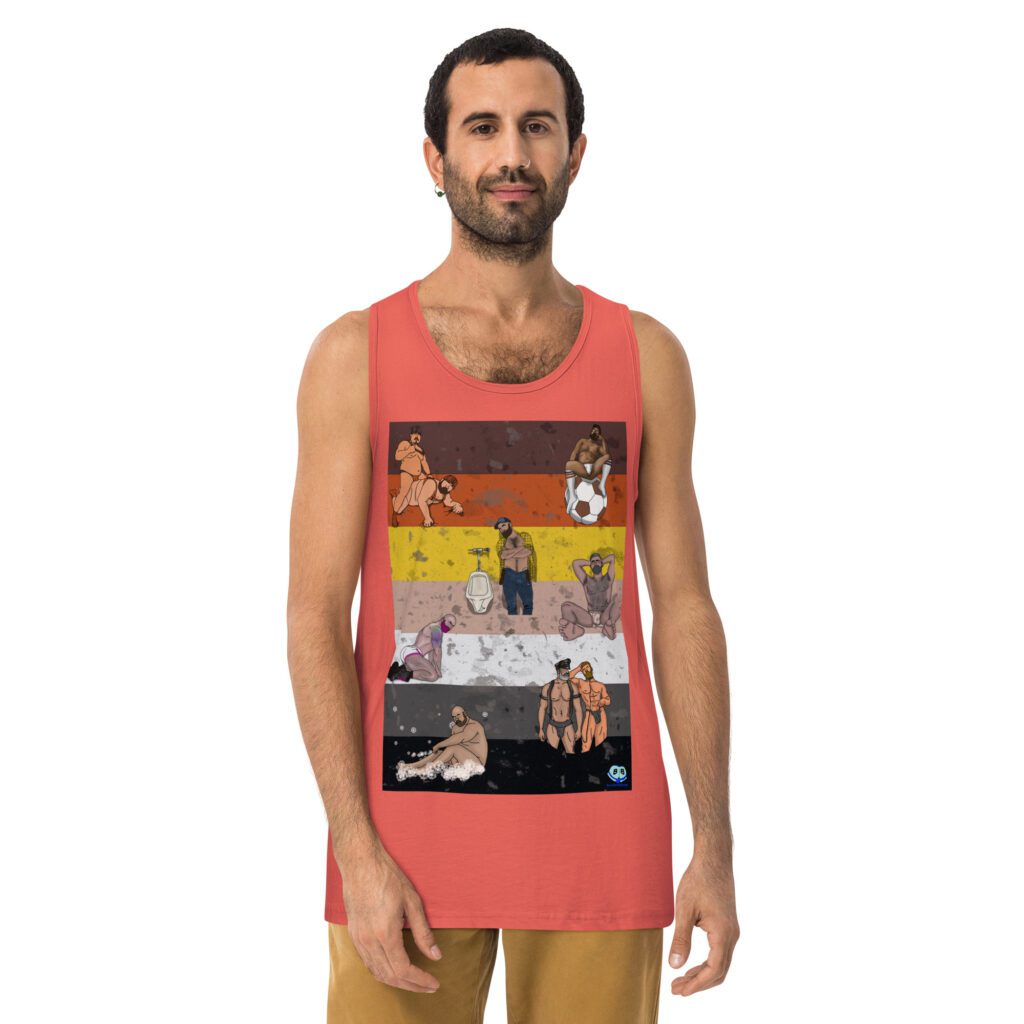 Men’s premium tank top - Bear Collage