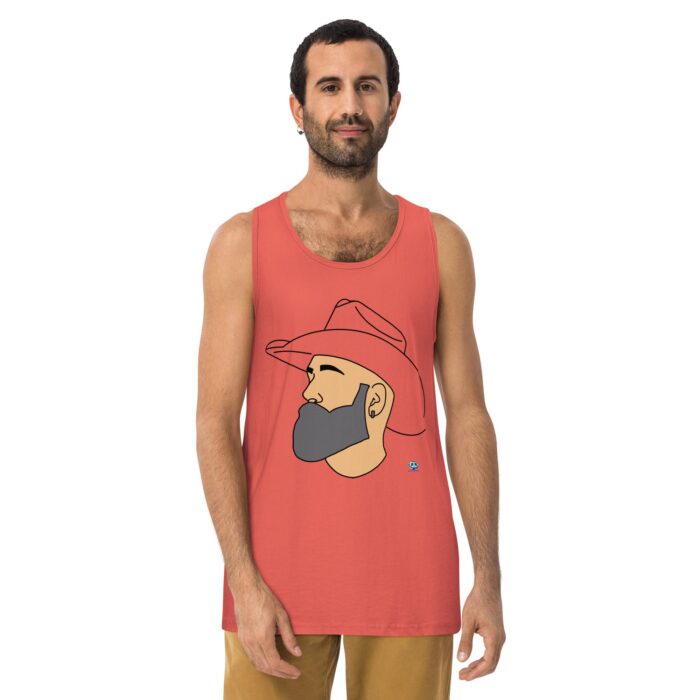 Men’s premium tank top - Bearded Cowboy - Image 16