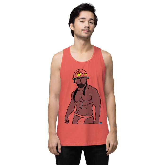 Men’s premium tank top - Fireman - Image 36