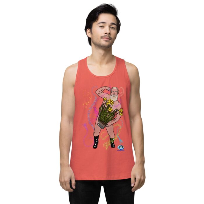 Men’s premium tank top - Flower Power - Image 37