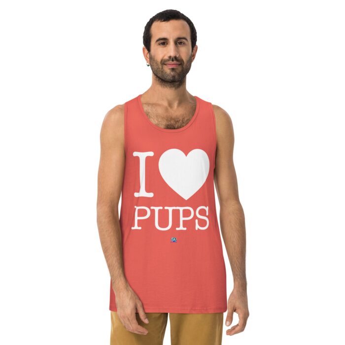 Men’s premium tank top - I Heart Pups
