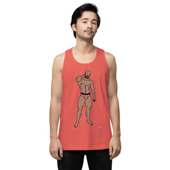 Men’s premium tank top - Leopard Bikini - Image 36