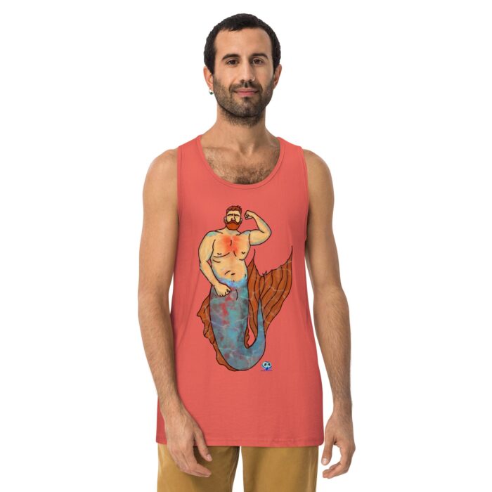 Men’s premium tank top - MerCub Orange - Image 8