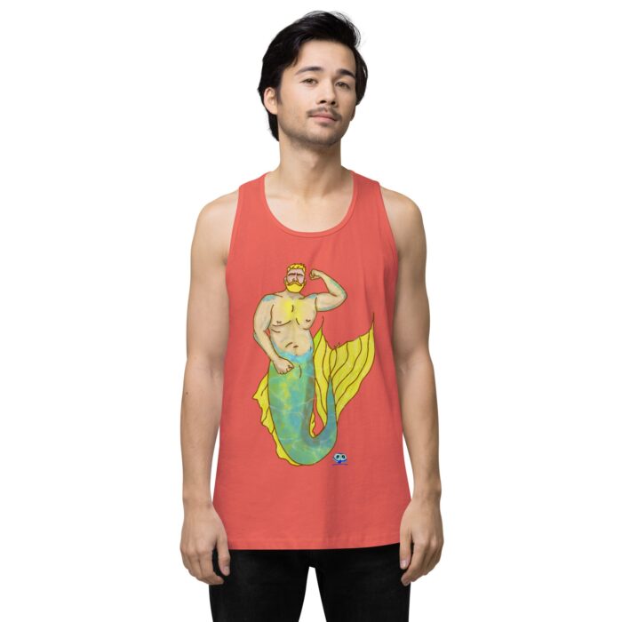 Men’s premium tank top - MerCub Yellow - Image 36