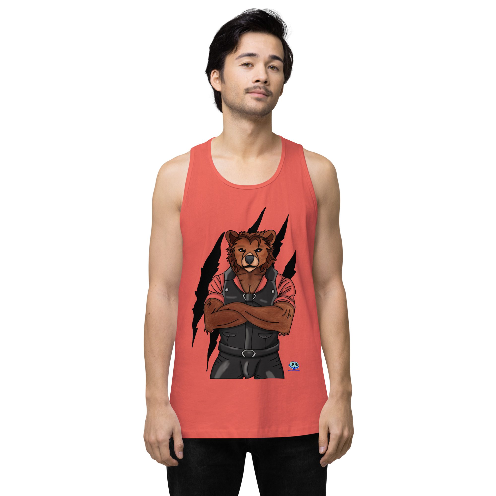 Men’s premium tank top - Mr. Bear - Image 16