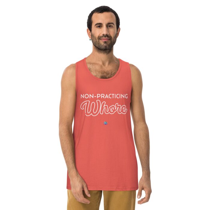 Men’s premium tank top - Non Practicing Whore - Image 15
