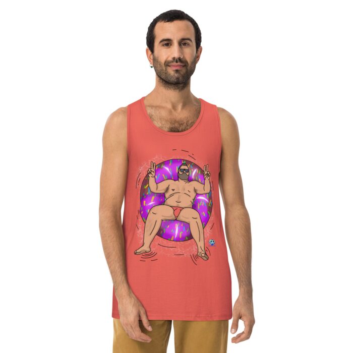 Men’s premium tank top - Peace, Love, and Doughnuts - Image 9