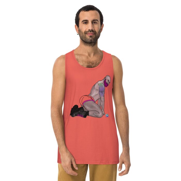 Men’s premium tank top - Pink and Pierced - Image 15