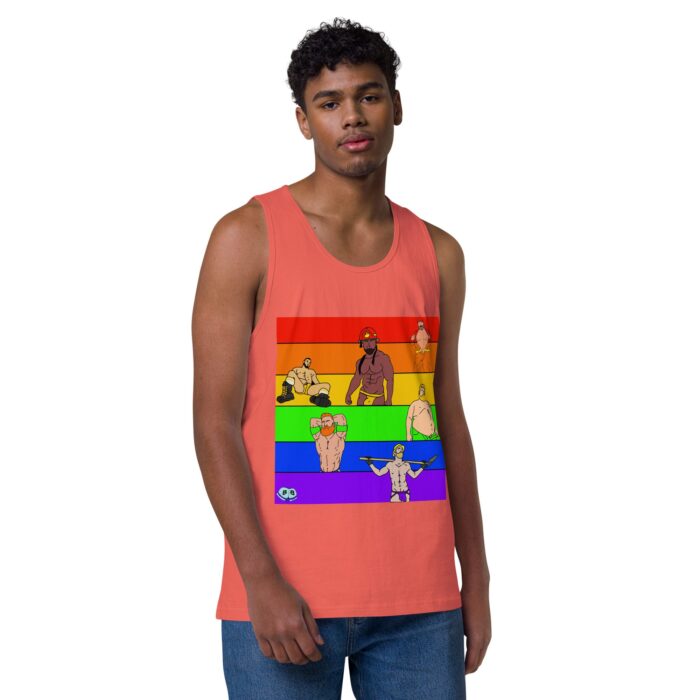 Men’s premium tank top - Pride Rows - Image 29