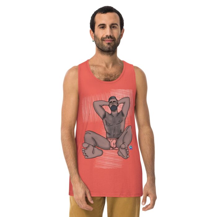 Men’s premium tank top - Salt and Pepper - Image 16