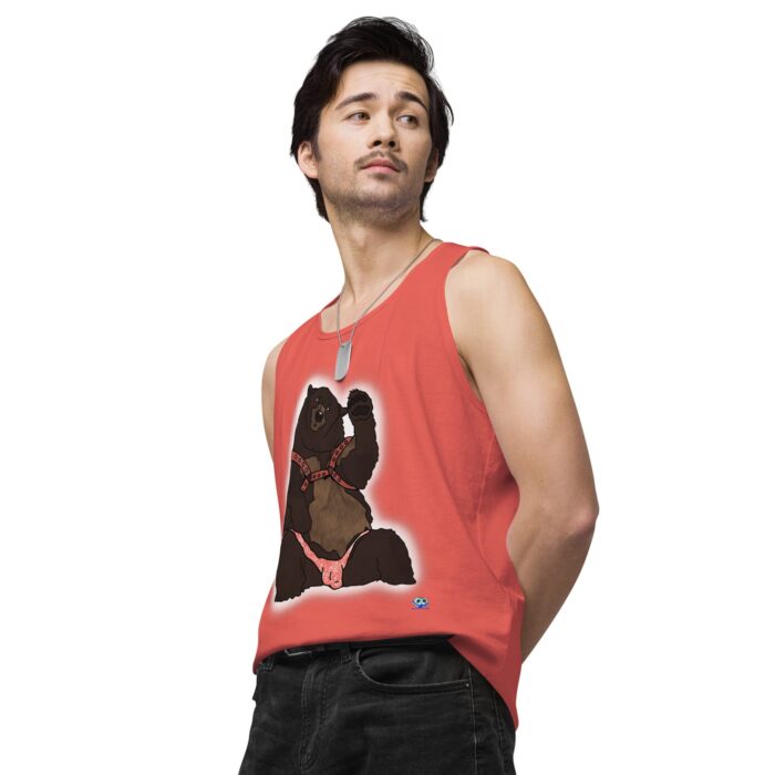 Men’s premium tank top - Disco Bear - Image 39